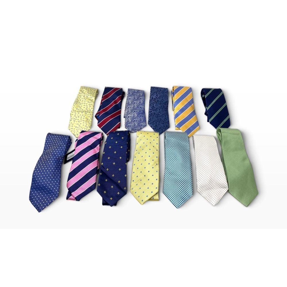 Charles Tyrwhitt Lot of 13 Mens Silk Ties Business Career Different Prints